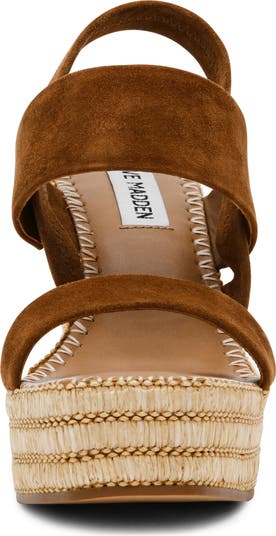 ★Steve Madden★厚底ウェッジ CONTESSA ストラップ サンダル Steve Madden Contessa Espadrille Platform Wedge Sandal