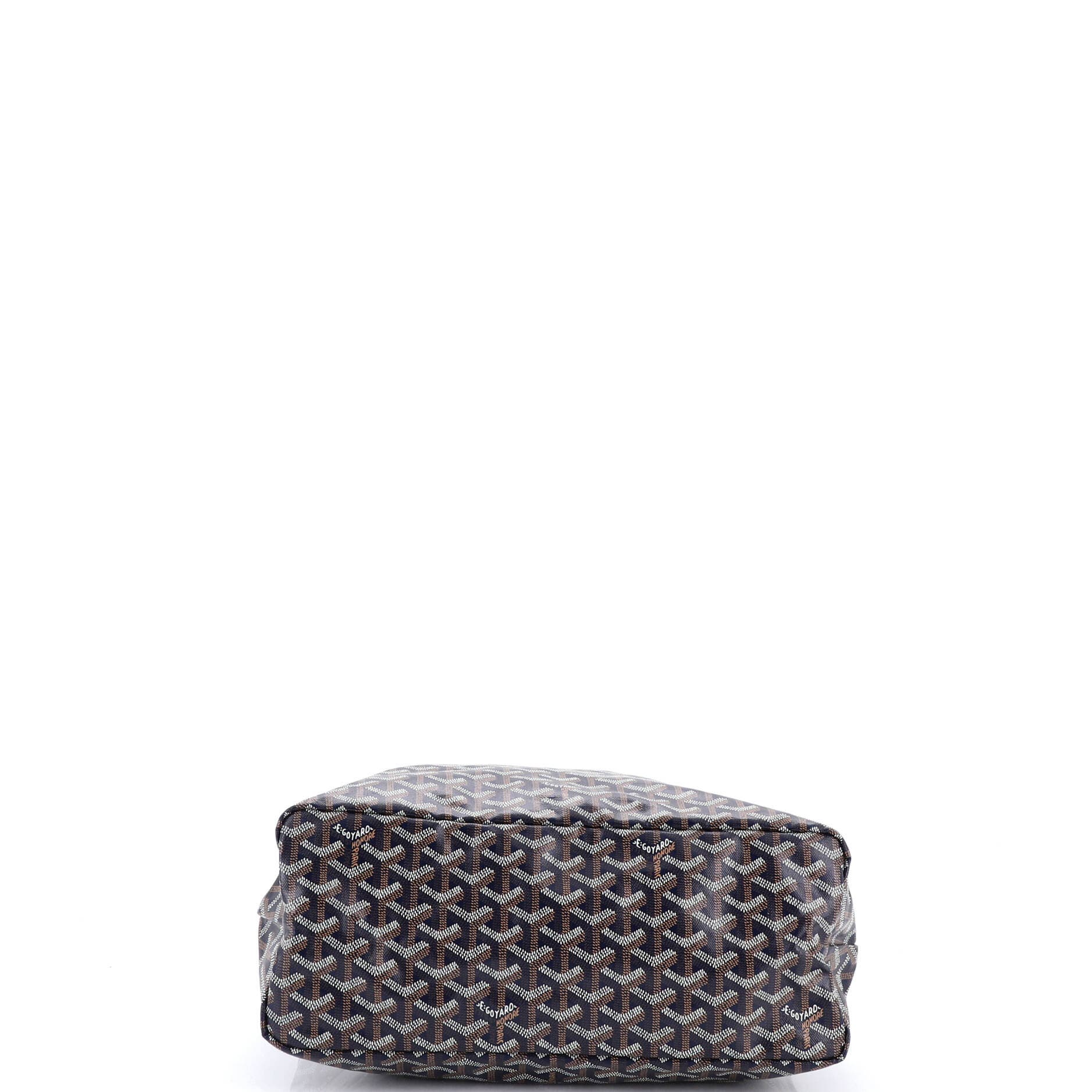 Pre-Owned Goyard Boheme Hobo Printed Coated Canvas, Alternate, color, Blue