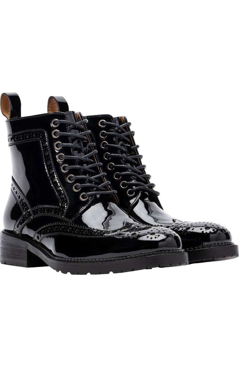 MARC NOLAN Ms. Belmont Wingtip Boots, Alternate, color, Black Patent