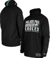 New Era Men's New Era Black Philadelphia Eagles Functional Fandom Balaclava Helmet Stripe Tri-Blend Hoodie