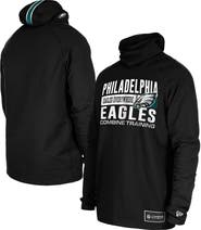 New Era Men's New Era Black Philadelphia Eagles Functional Fandom Balaclava Helmet Stripe Tri-Blend Hoodie