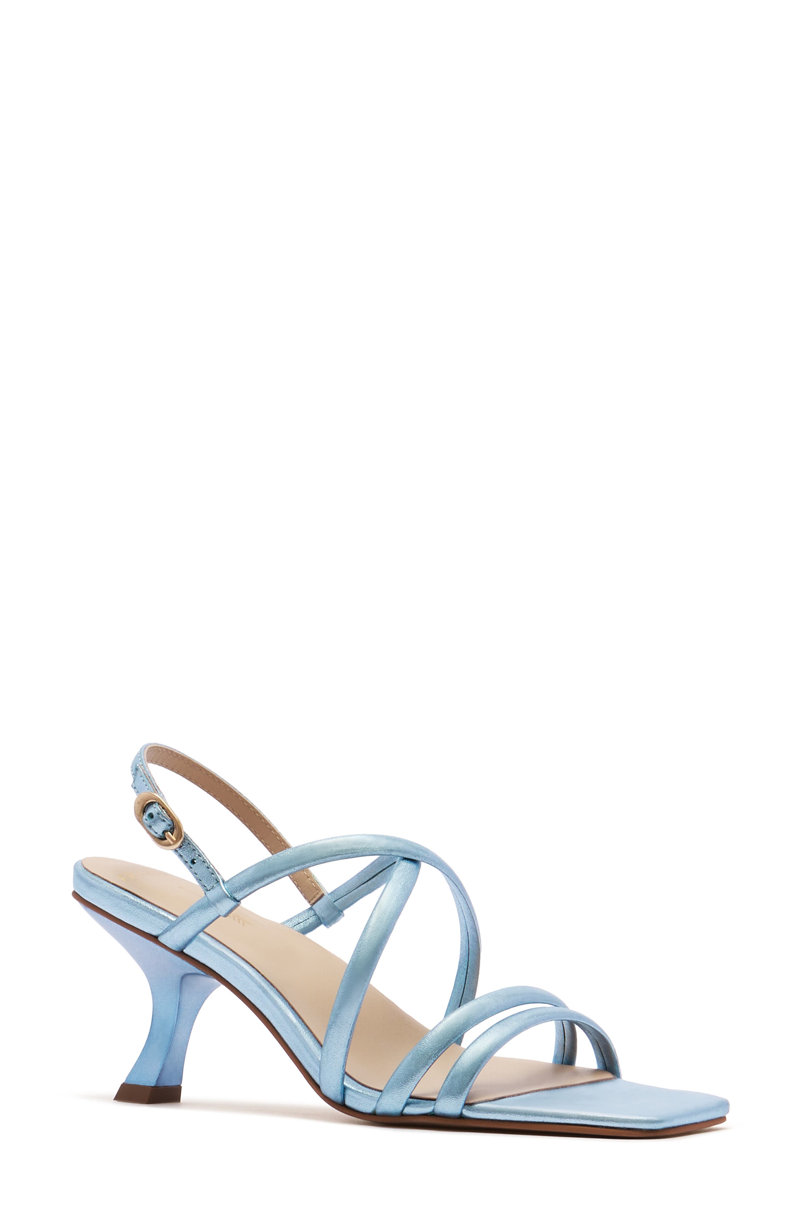 FRANKIE4 Giselle Strappy Slingback Sandal, Main, color, Blue Metallic