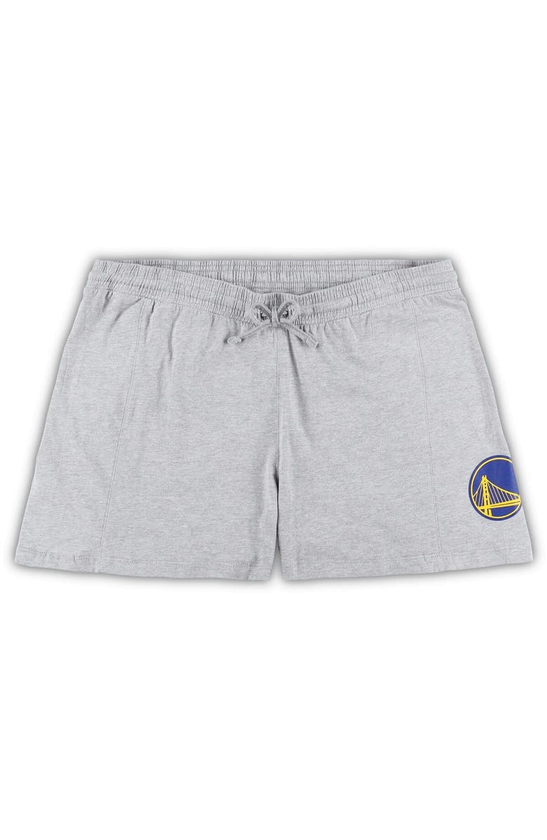 FANATICS Women's Fanatics Branded Royal/Heather Gray Golden State Warriors Plus Size T-Shirt & Shorts Combo Set, Alternate, color, Royal