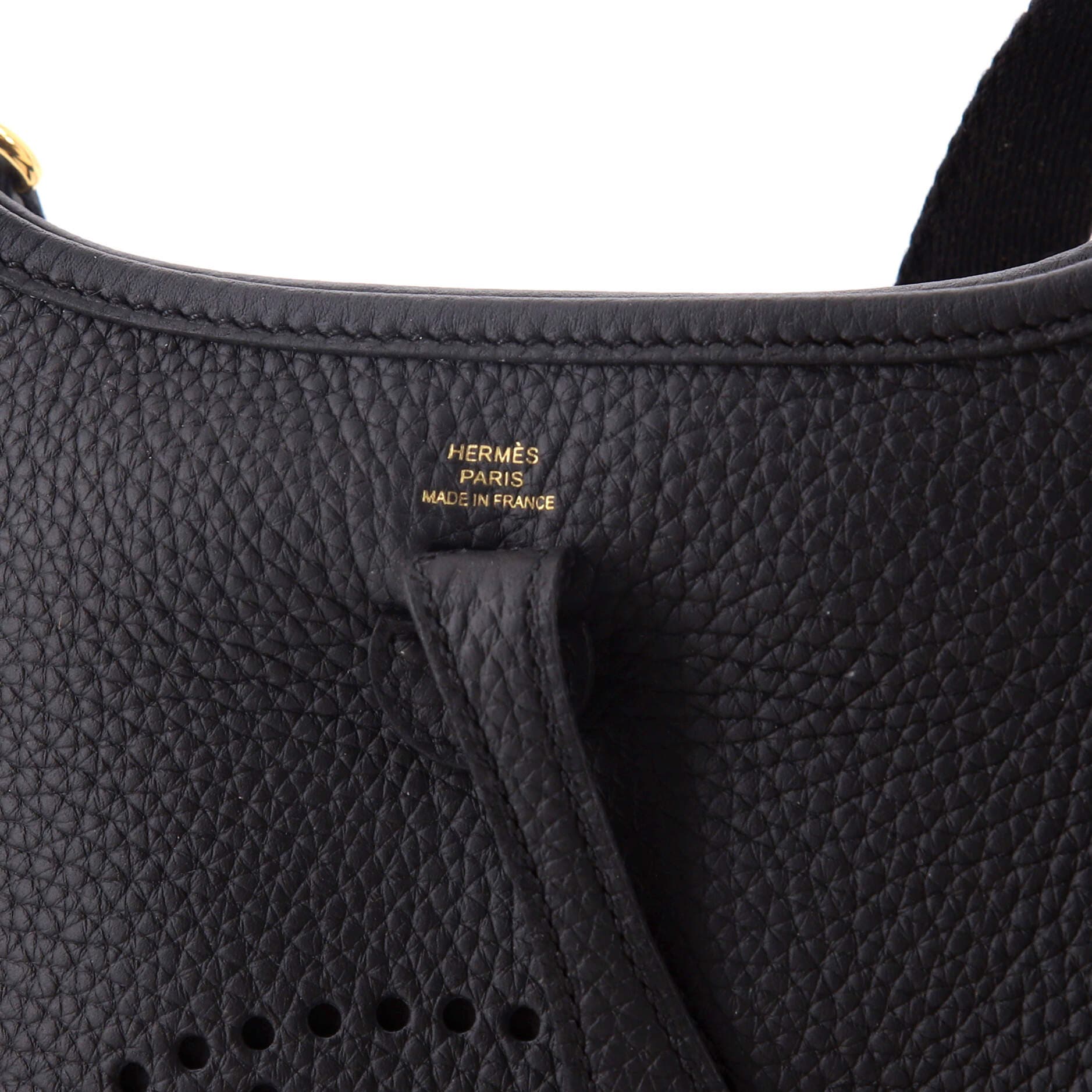 Pre-Owned Hermes Evelyne Bag Gen III Clemence TPM, Alternate, color, Noir