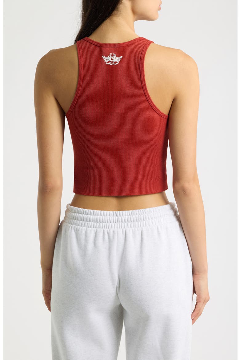 I Miss Nothing Graphic Crop Tank, Alternate, color, RED