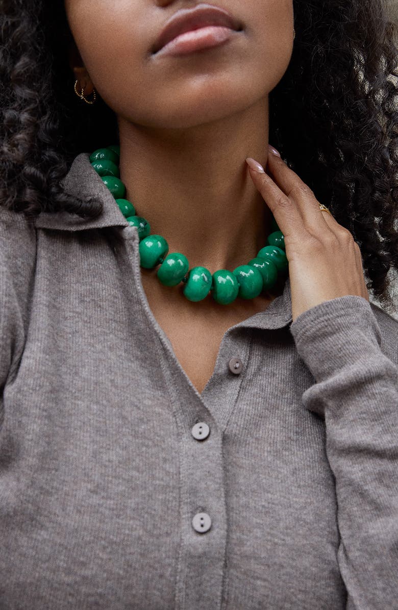 BaubleBar Joan Necklace, Alternate, color, Green