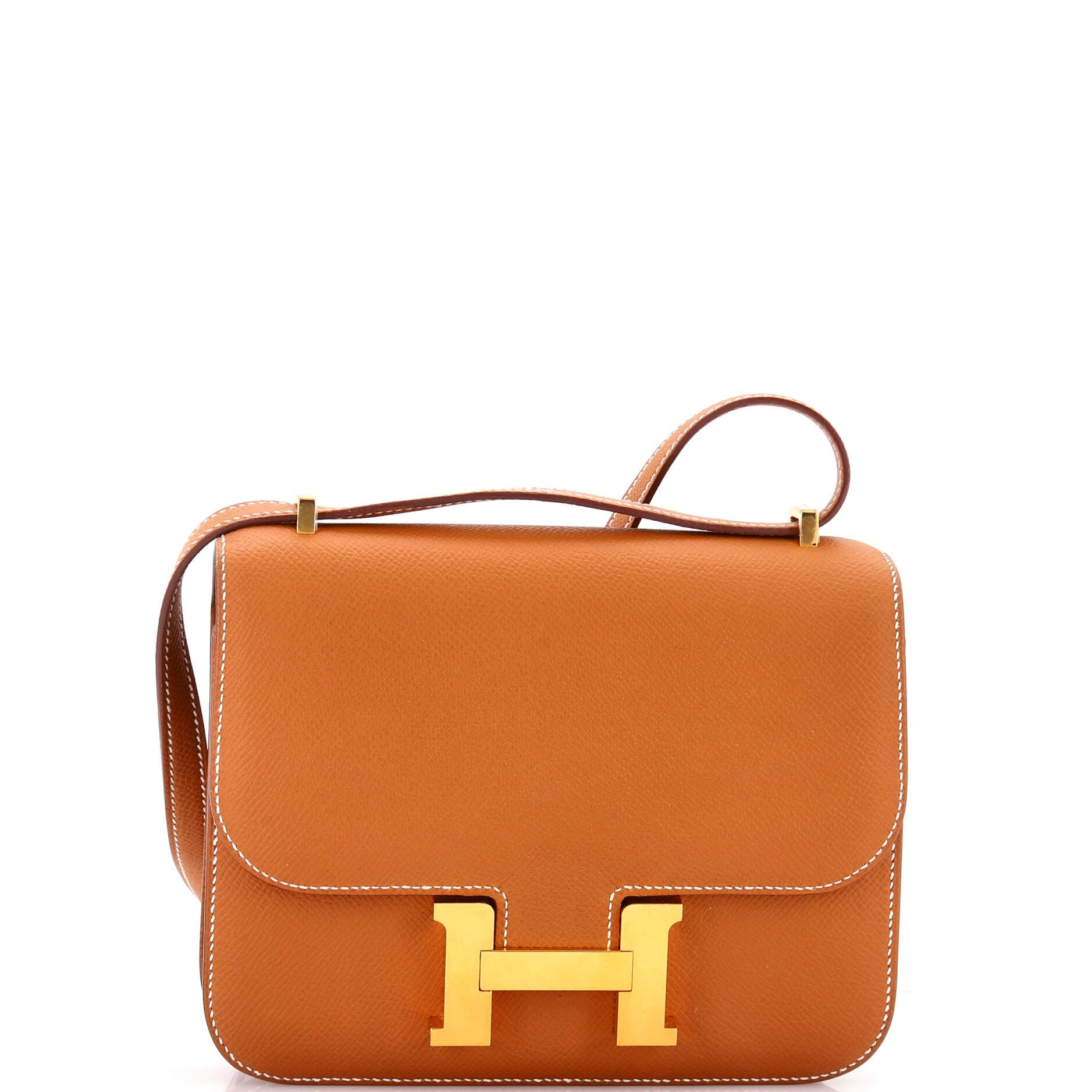 Pre-Owned Hermes Constance NM Bag Epsom 18, Main, color, Gold