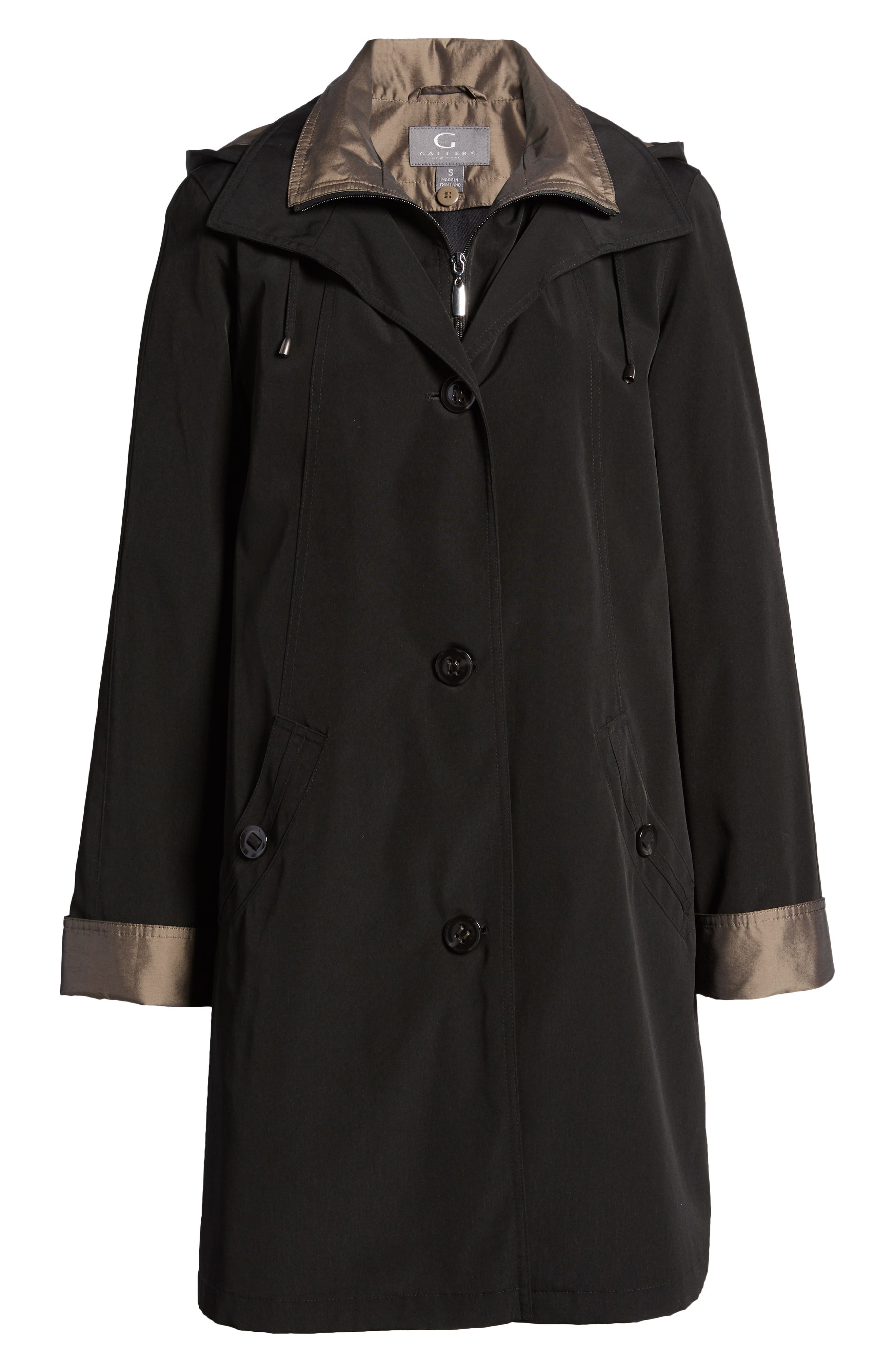 Gallery Water Resistant Hooded Rain Jacket — фото 6