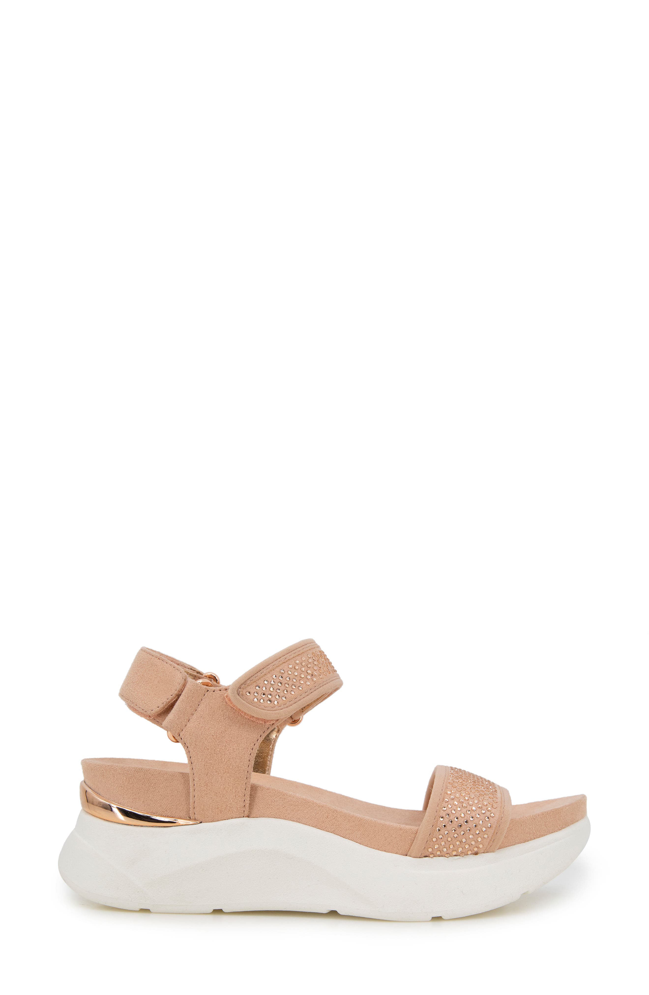 Reaction Kenneth Cole Halsey Ankle Strap Platform Sandal, Alternate, color, Blush Knit
