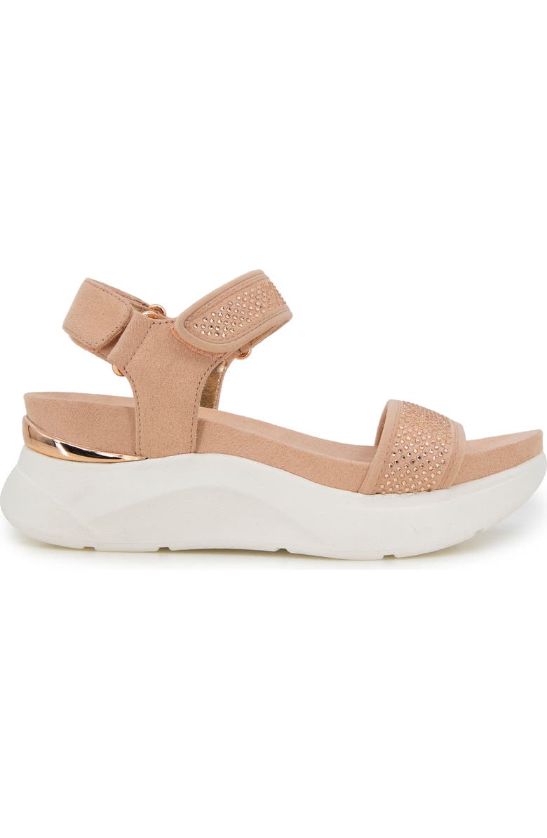 Reaction Kenneth Cole Halsey Ankle Strap Platform Sandal, Alternate, color, Blush Knit