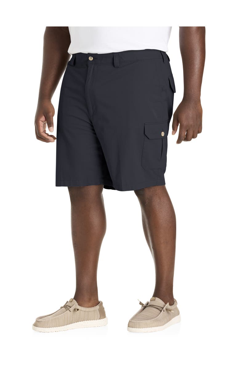 Harbor Bay by DXL Big & Tall Continuous Comfort Cotton Cargo Shorts, Main, color, Black