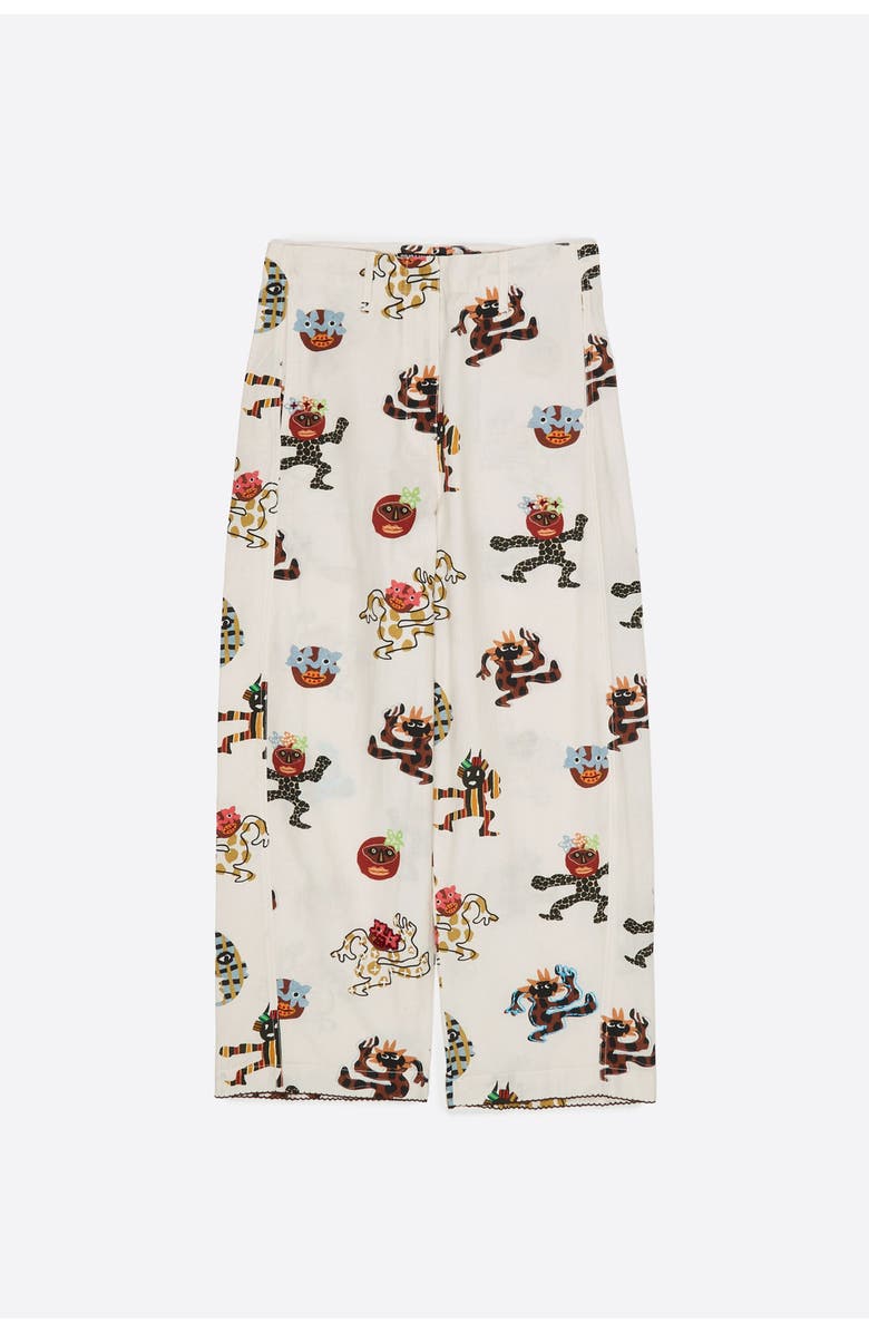 Bimba y Lola Samba Barrel Trousers With Decorative Stitching, Alternate, color, Samba