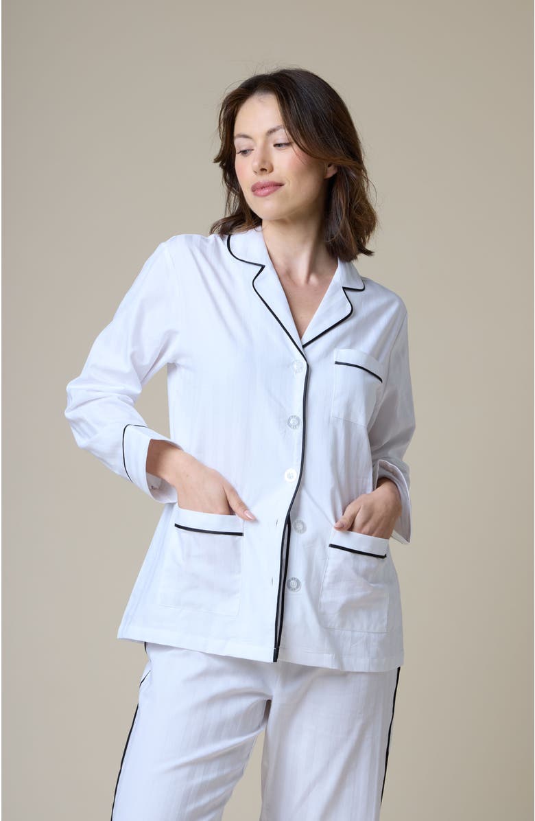KIP Premium Cotton Pajama Set, Alternate, color, Monochrome
