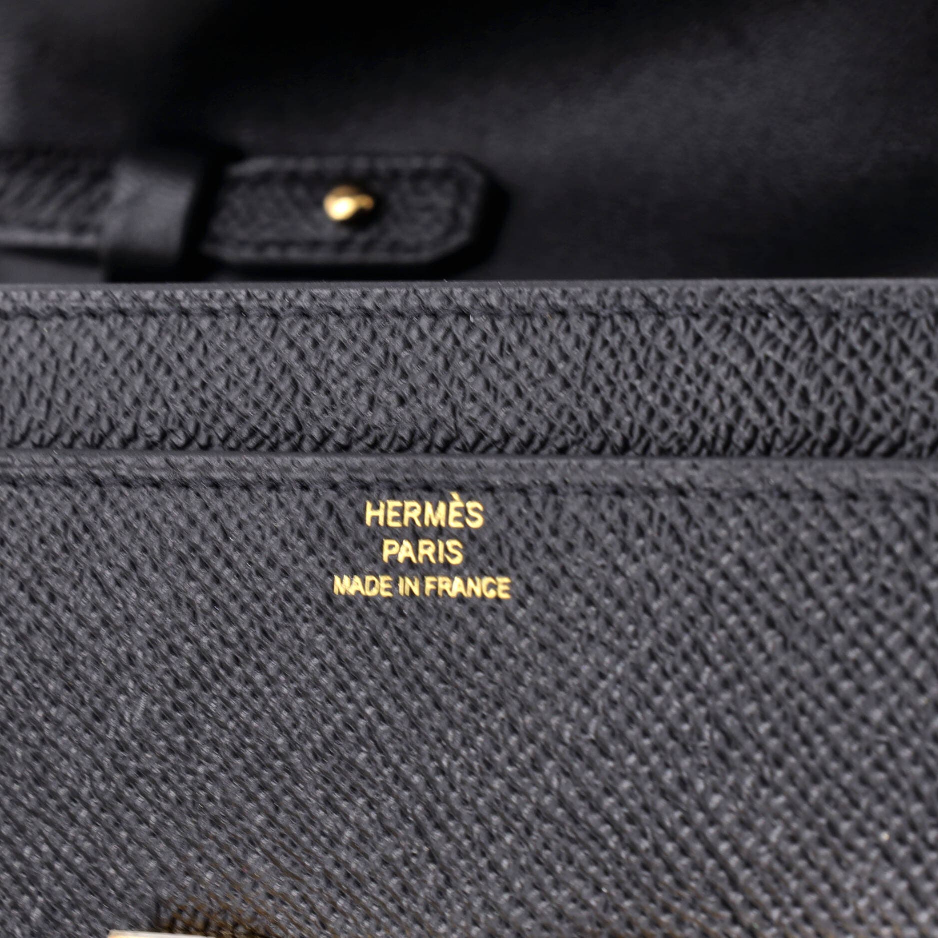 Pre-Owned Hermes Constance To Go Wallet Epsom, Alternate, color, Noir