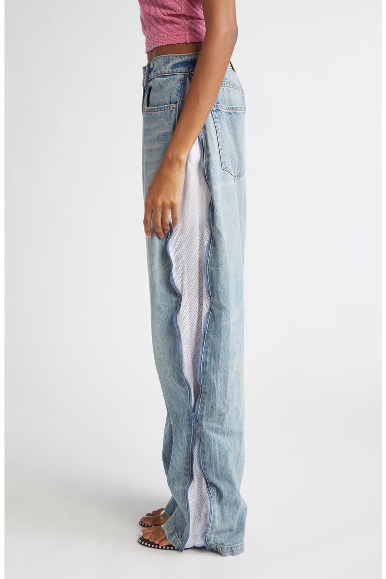 Alexander Wang Mesh Insert Curved Leg Jeans (Women) | Nordstromrack