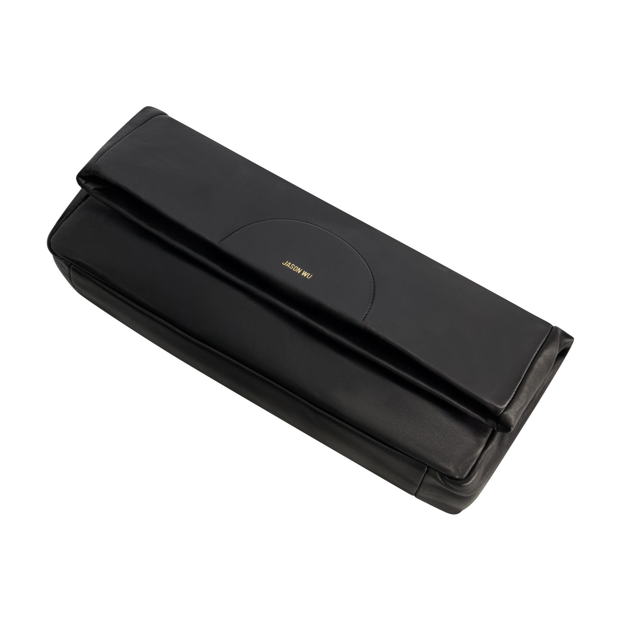 JASON WU Elegant Fold-Over Clutch, Alternate, color, Black