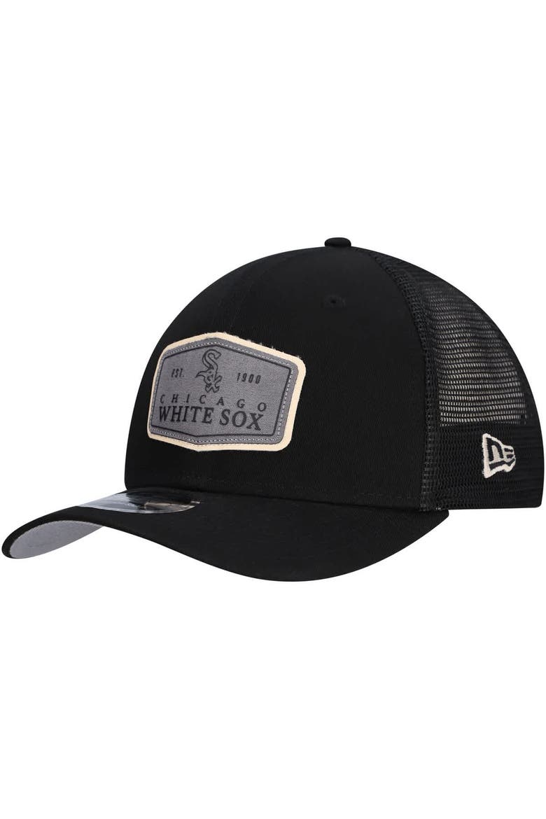 Men's New Era Black Chicago White Sox Labeled 9SEVENTY Stretch-Snap Adjustable Hat, Main, color, Black