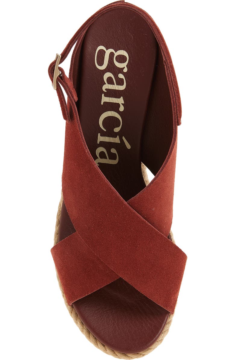 Pedro Garcia Donvina Platform Wedge Slingback Sandal, Alternate, color, Henna Castoro