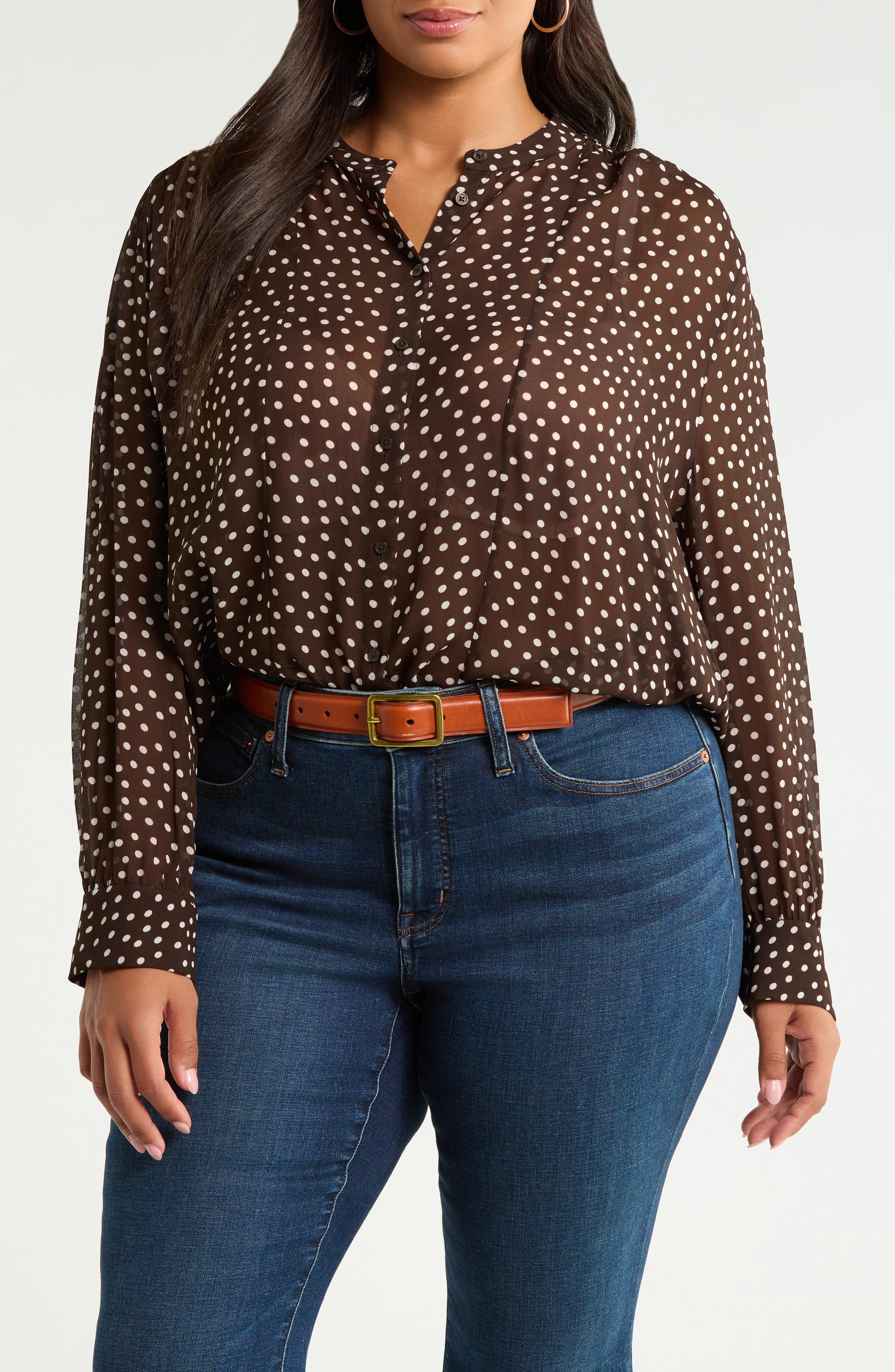 selected BROWN M- IVORY QUYNH DOT