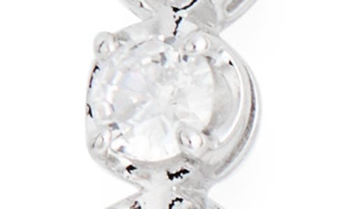 Nadri Blythe Prong Set Cubic Zirconia Hoop Earrings In Silver