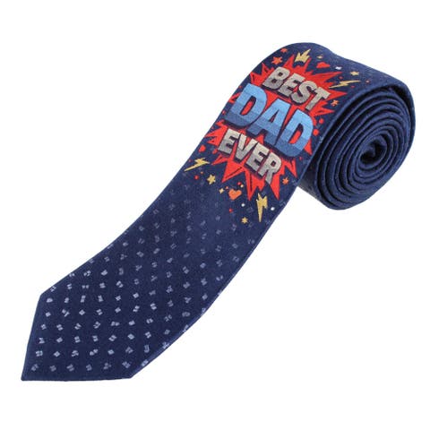 Best Dad Ever Novelty Silk Necktie