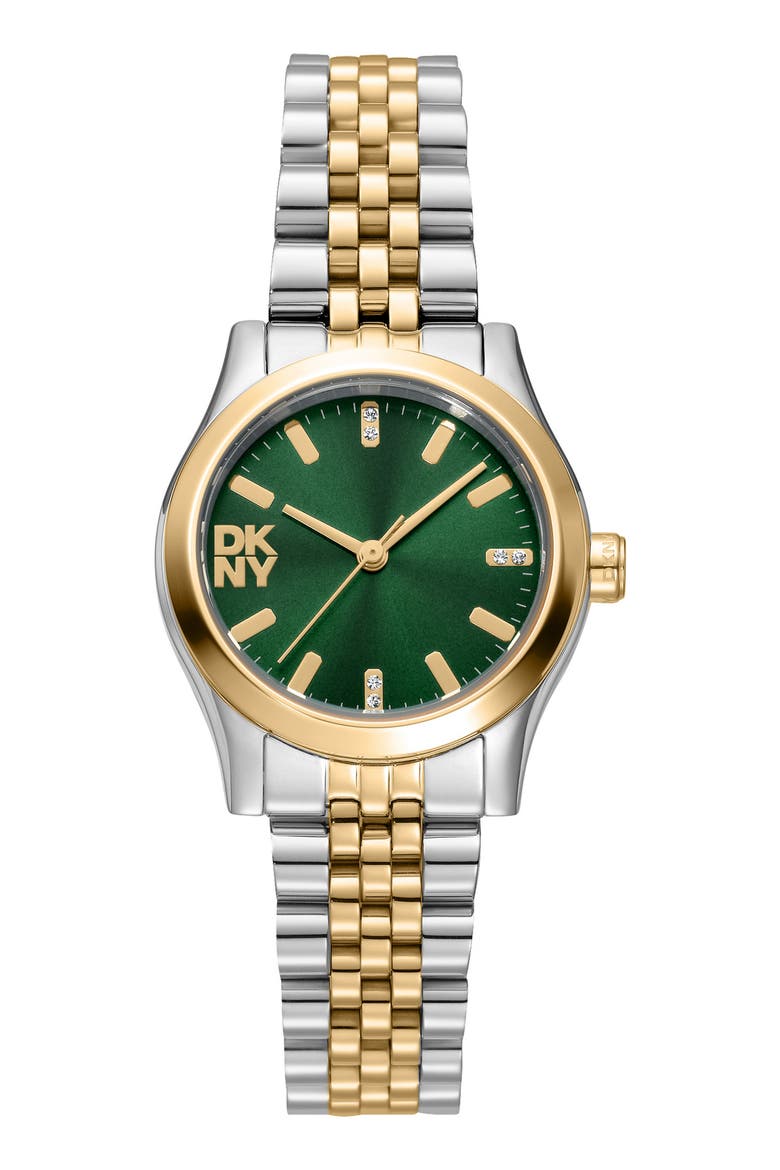 L 156 Bracelet Watch, Main, color, DARK GREEN/ TWO TONE