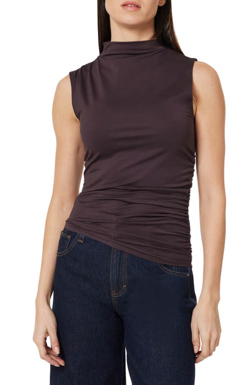 Habitual Ruched Sleeveless Top In Brown
