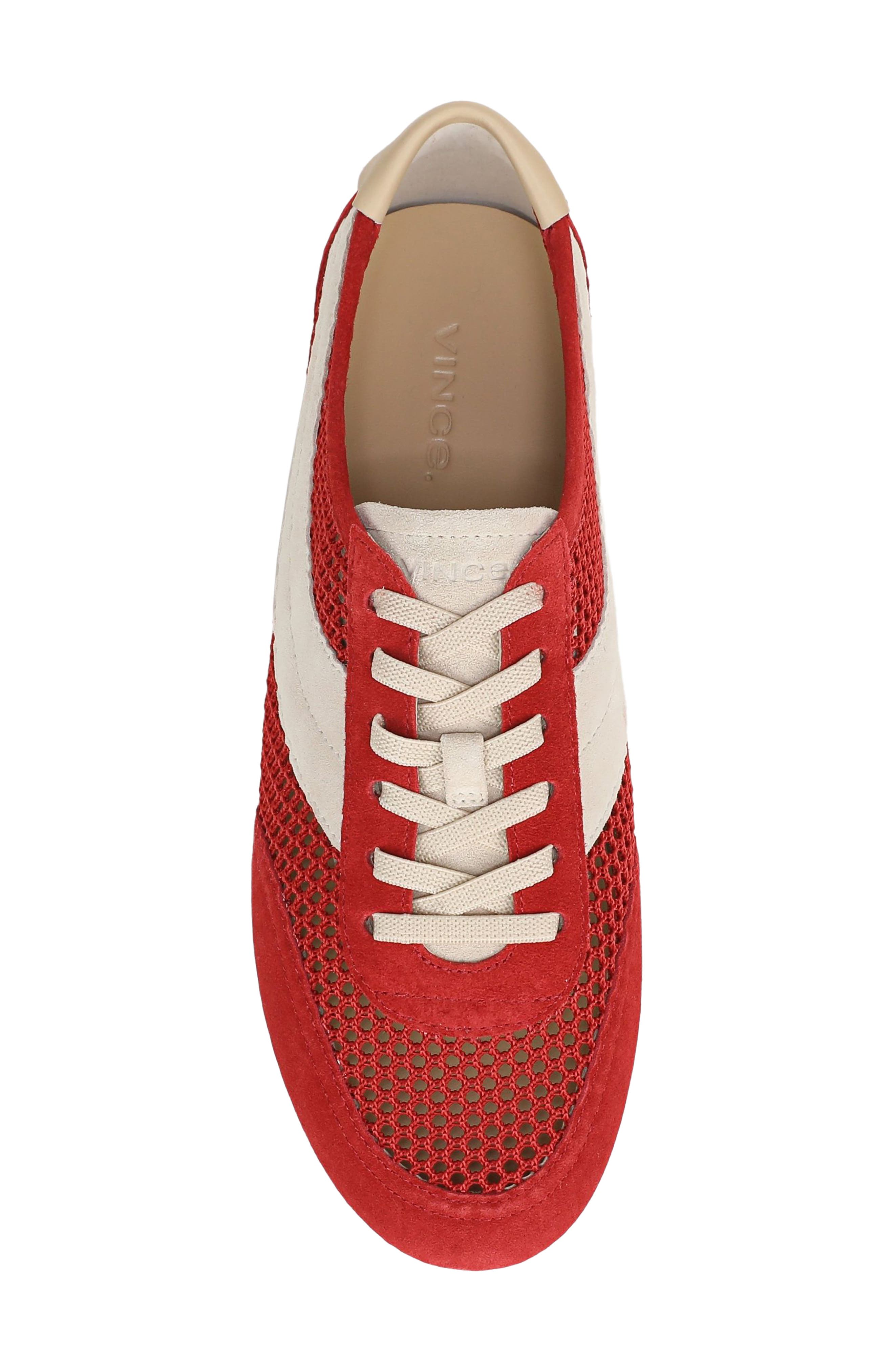 LA Runner Netting Sneaker, Alternate, color, ROUGE RED