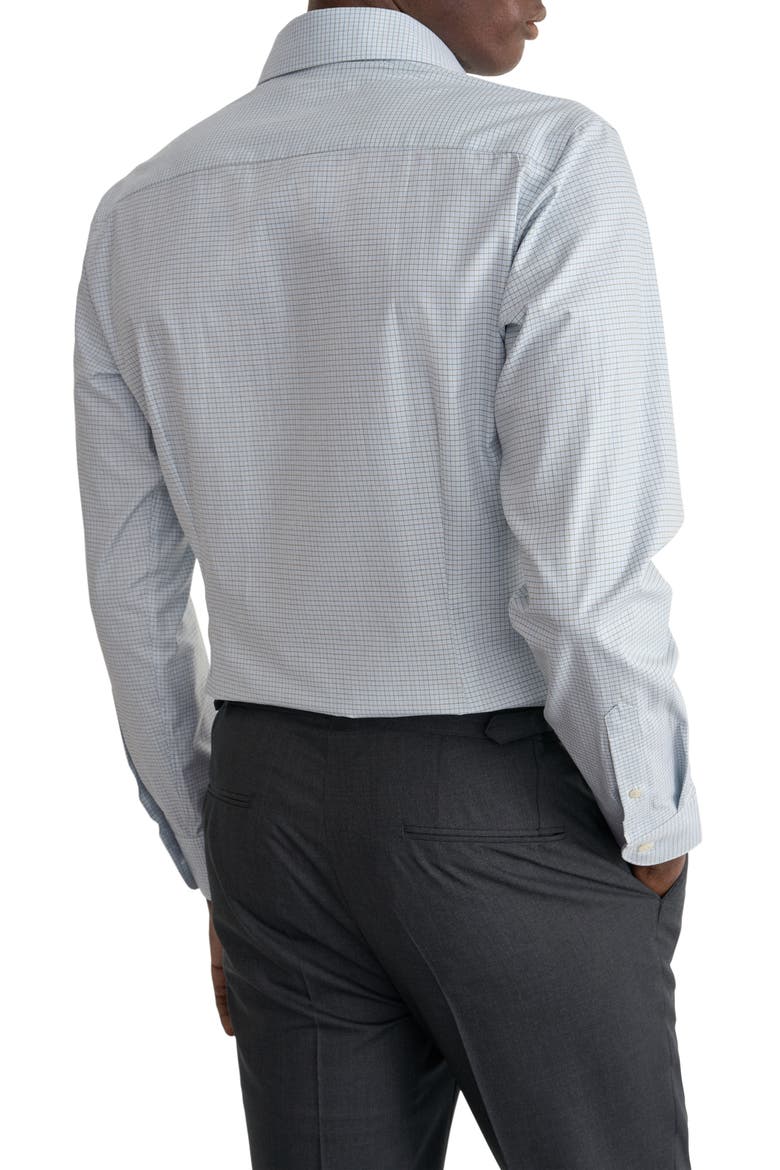 Slim Fit Checked Cotton Shirt, Alternate, color, LIGHT GREEN