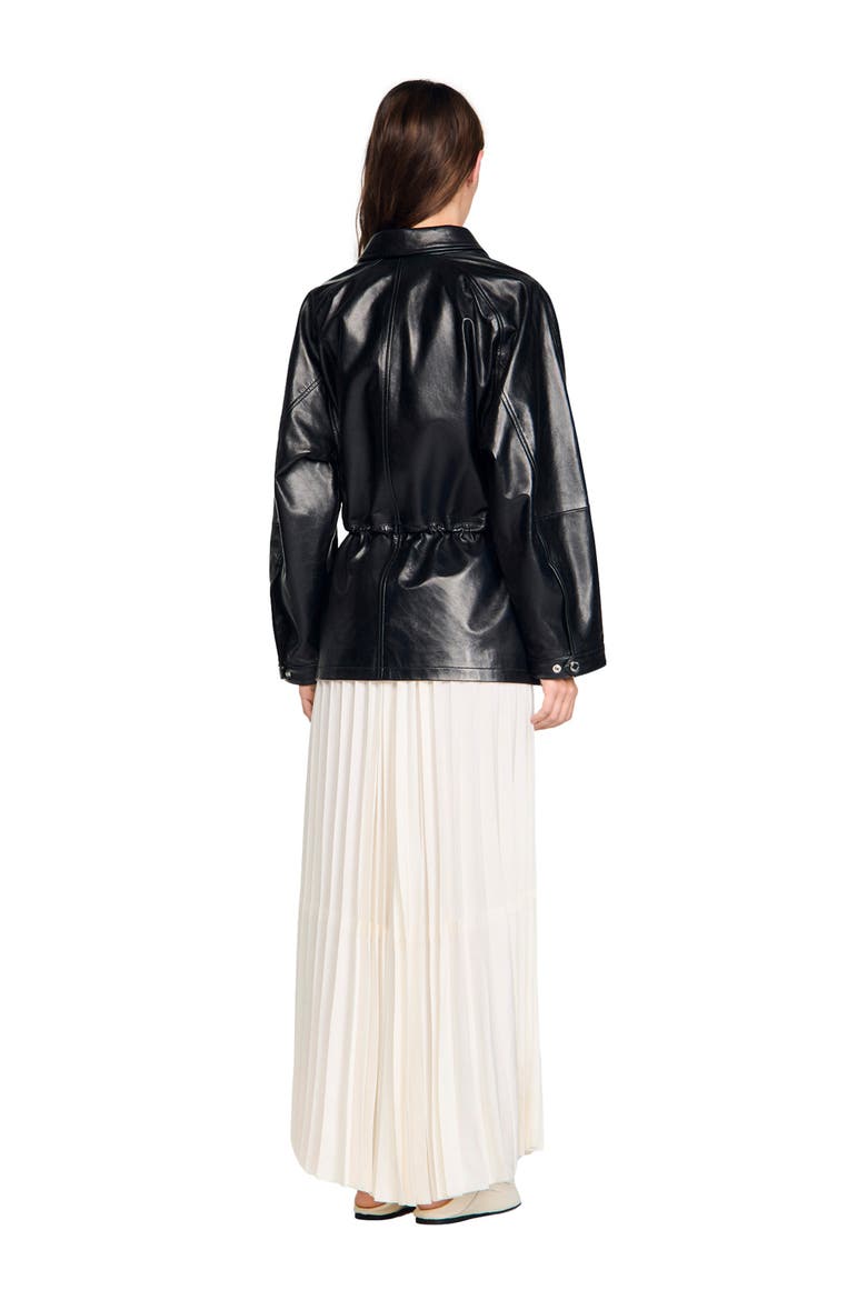 Smooth leather jacket, Alternate, color, Black