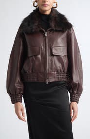 NOUR HAMMOUR Ellery Leather Jacket
