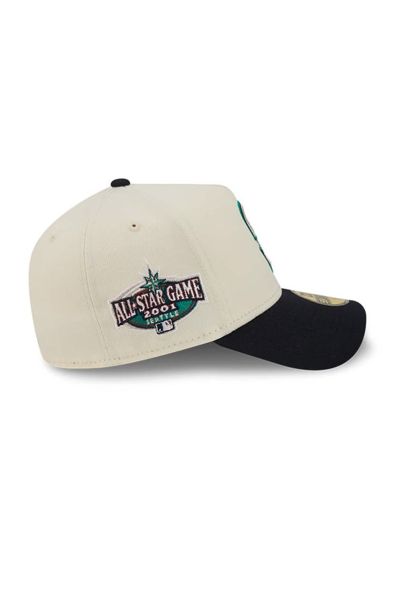 New Era Men's New Era Cream Seattle Mariners Chrome A-Frame 59FORTY Fitted Hat, Alternate, color, Cream