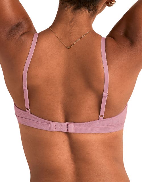Adore Me Rib Unlined Bralette Bra In Pink