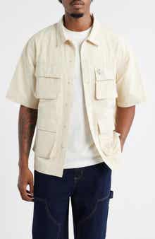 CRIMINAL DAMAGE Patterson Short Sleeve Cotton Button-Up Utility Shirt