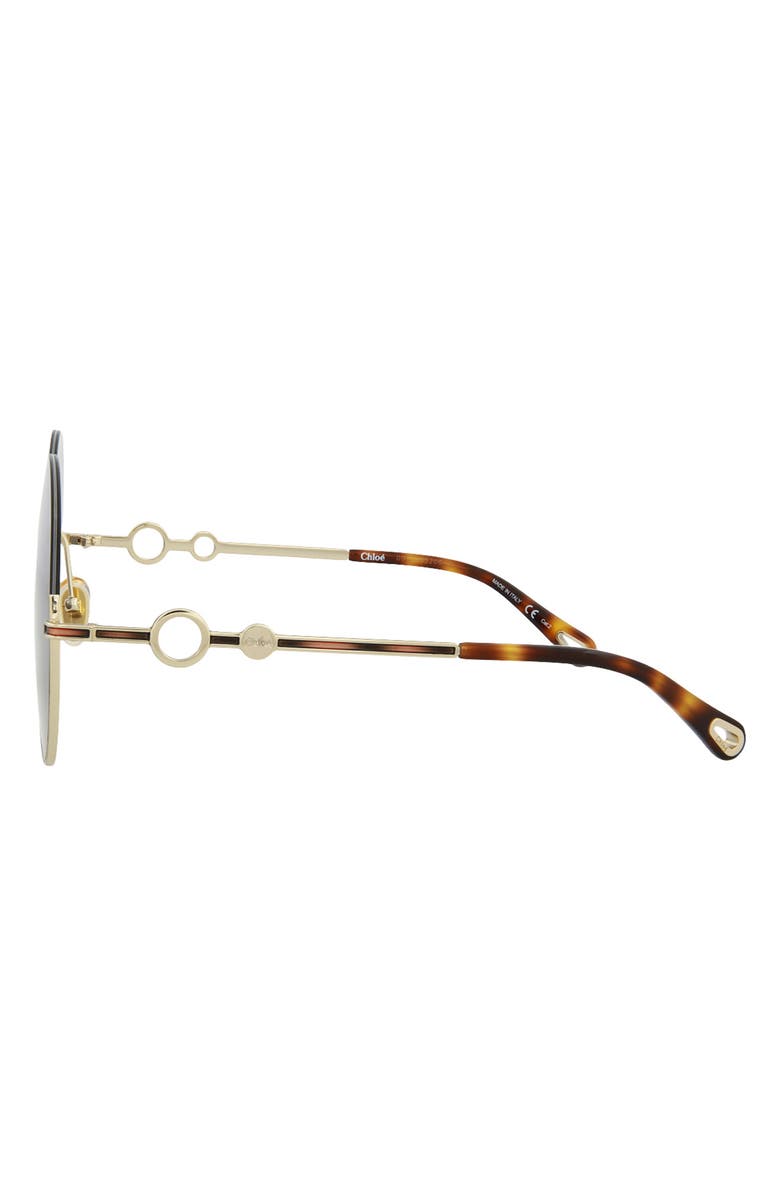 Chloé 61mm Oversized Sunglasses, Alternate, color, Gold Gold Blue