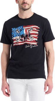Robert Graham Skull Flag Graphic T-Shirt