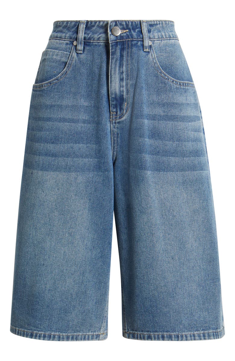 PTCL Sylva Studded Embroidered Denim Bermuda Shorts, Alternate, color, 