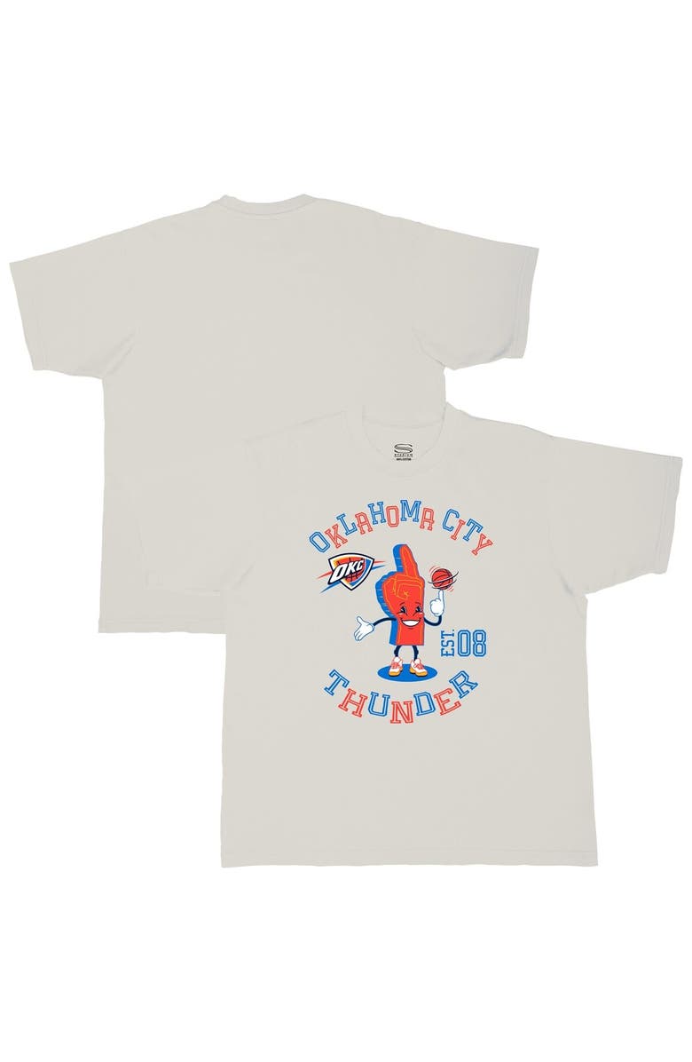 Stadium Essentials Men's Stadium Essentials  Cream Oklahoma City Thunder Number One Oversized T-Shirt, Main, color, Cream