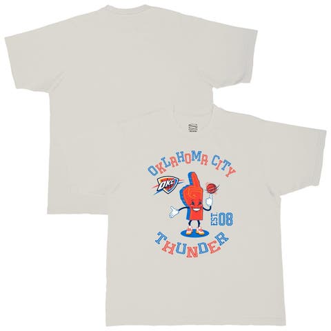 Men's Stadium Essentials  Cream Oklahoma City Thunder Number One Oversized T-Shirt