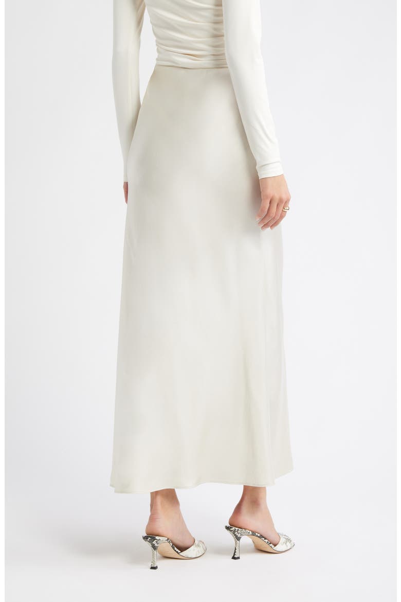 Satin Maxi Skirt, Alternate, color, IVORY DOVE