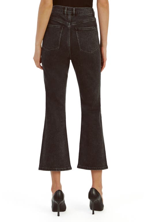 Bardot Heidi High Waist Flare Crop Jeans In Brown