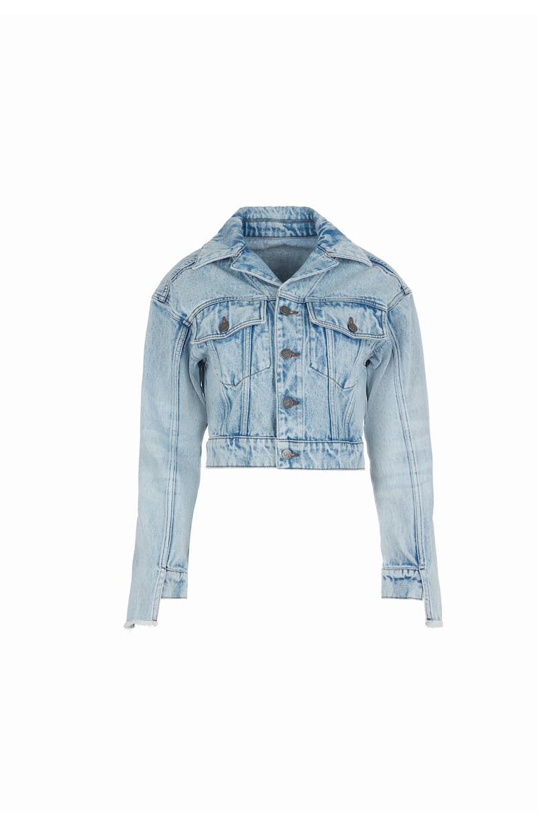 Untourage The Label Webster Crop Jacket, Main, color, Denim Blue