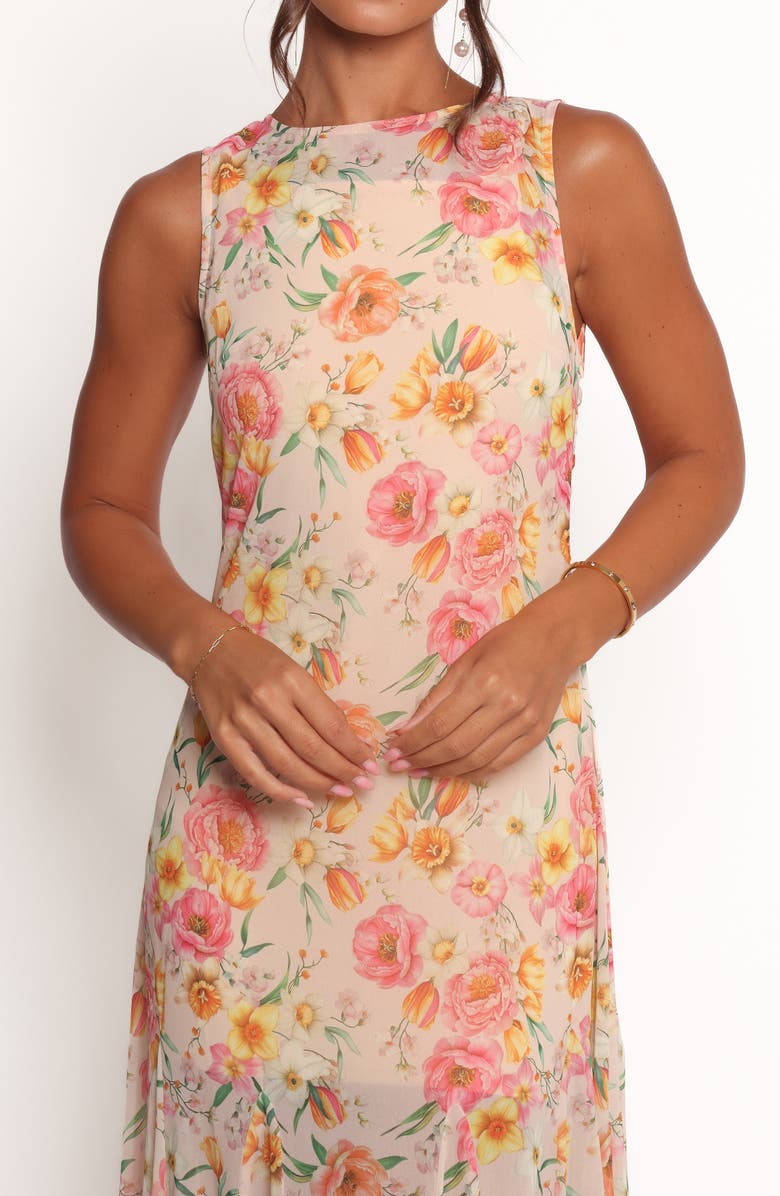 Petal & Pup Keani Floral Sleeveless Maxi Dress, Alternate, color, Peony