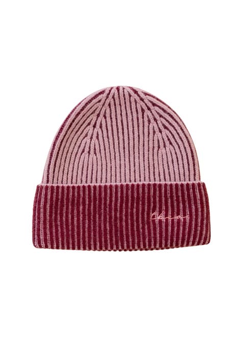 Cashmere & Merino Ribbed Two-Tone Beanie