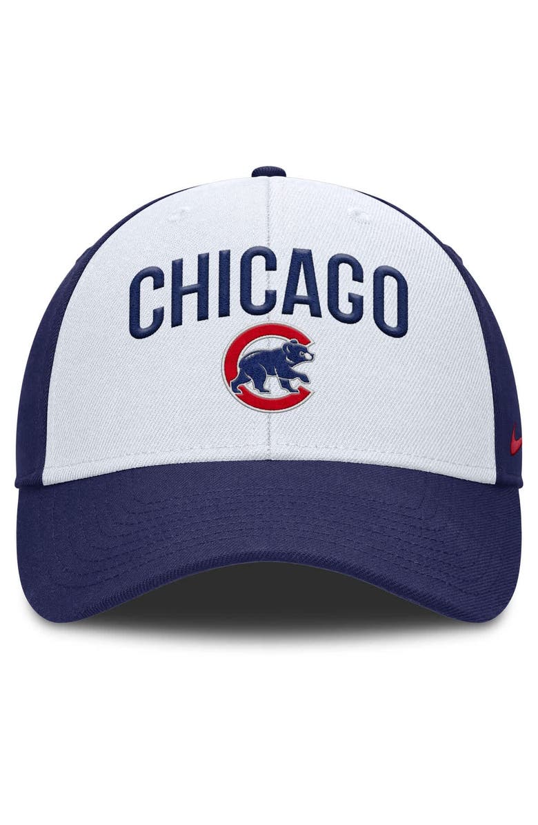 Nike Men's Nike White/Royal Chicago Cubs Club Performance Adjustable Hat, Alternate, color, White