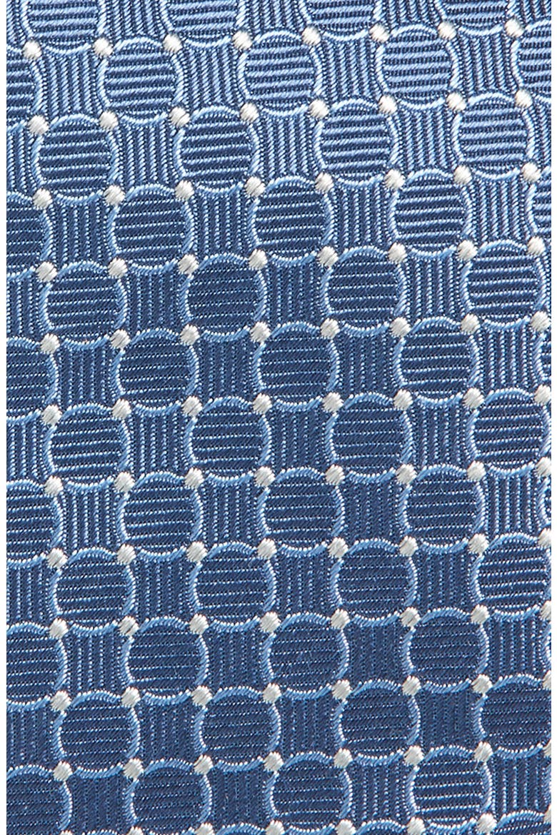 Geometric Silk Tie, Alternate, color, BLUE
