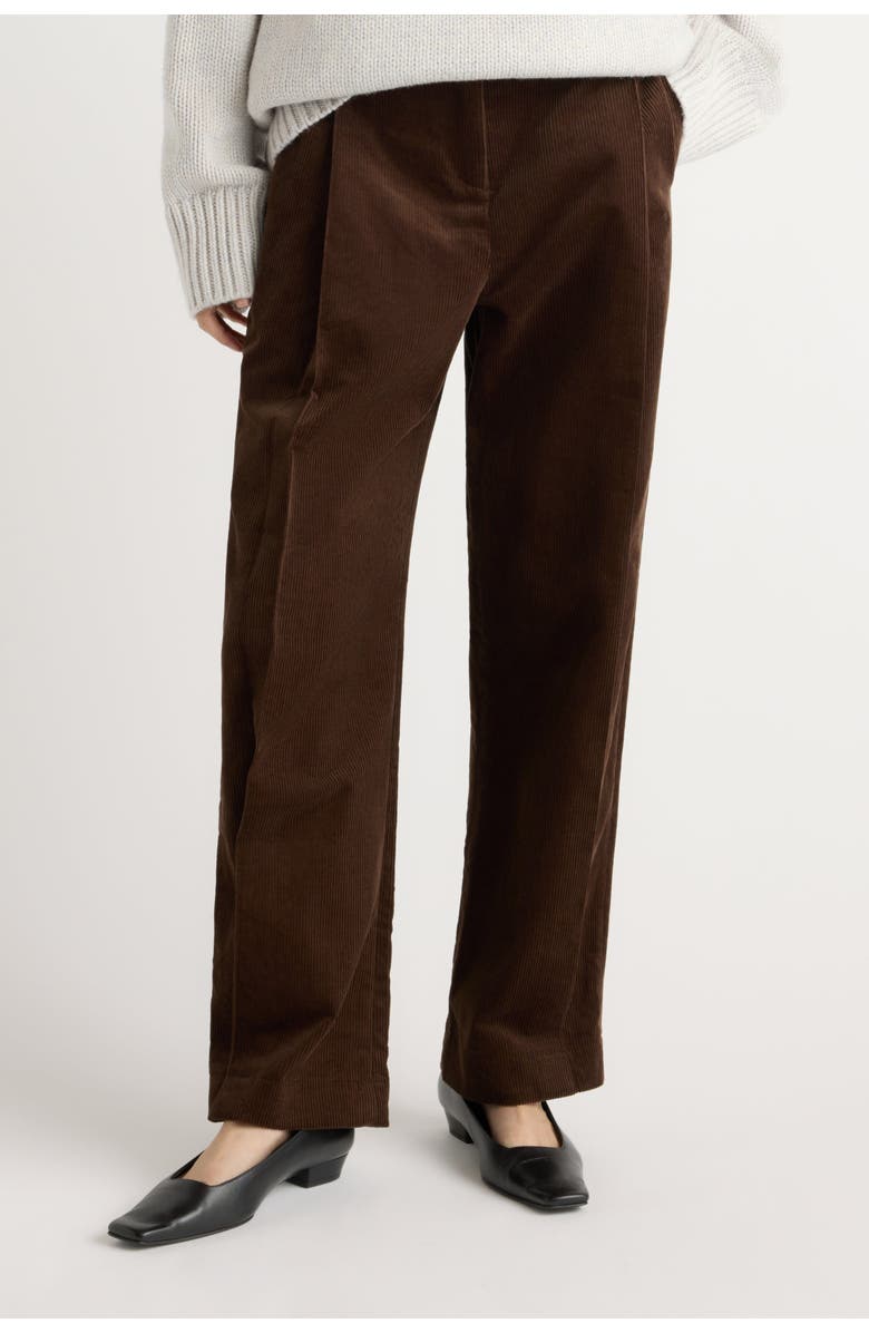 Modern Citizen Austino Corduroy Barrel-Leg Pant, Alternate, color, Chocolate