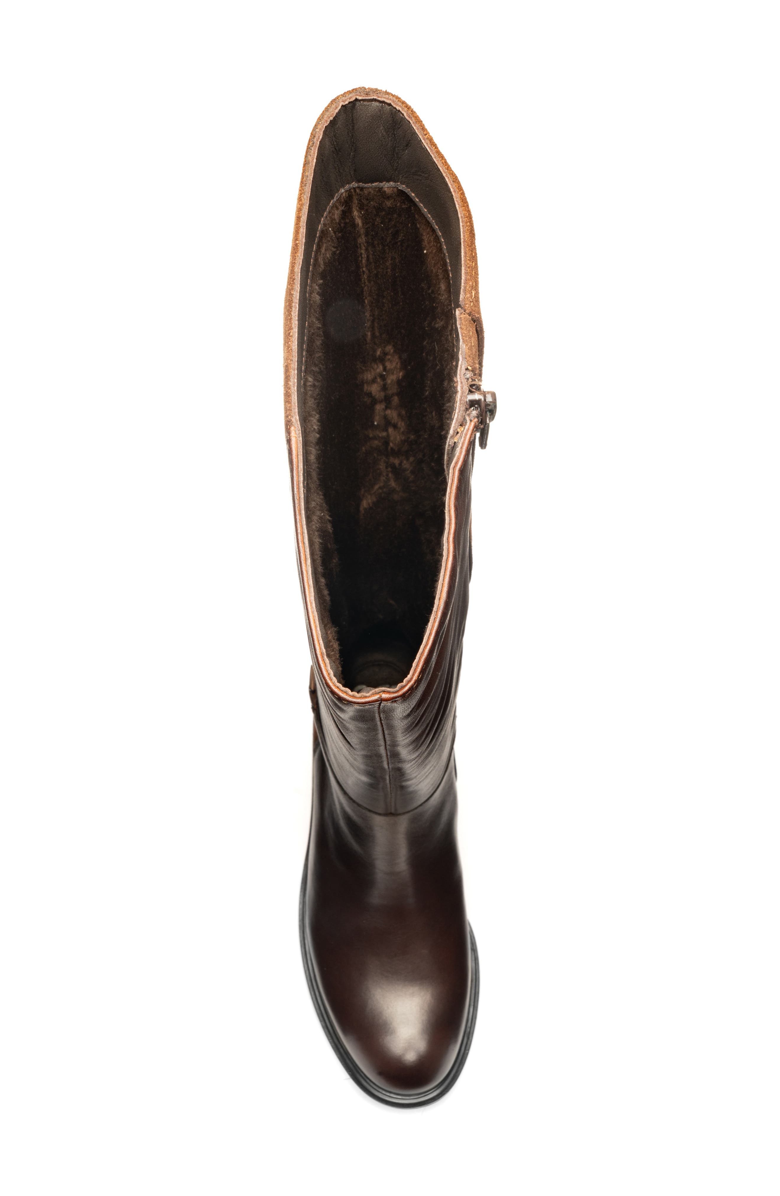 Plumeria Knee High Boot, Alternate, color, BROWN