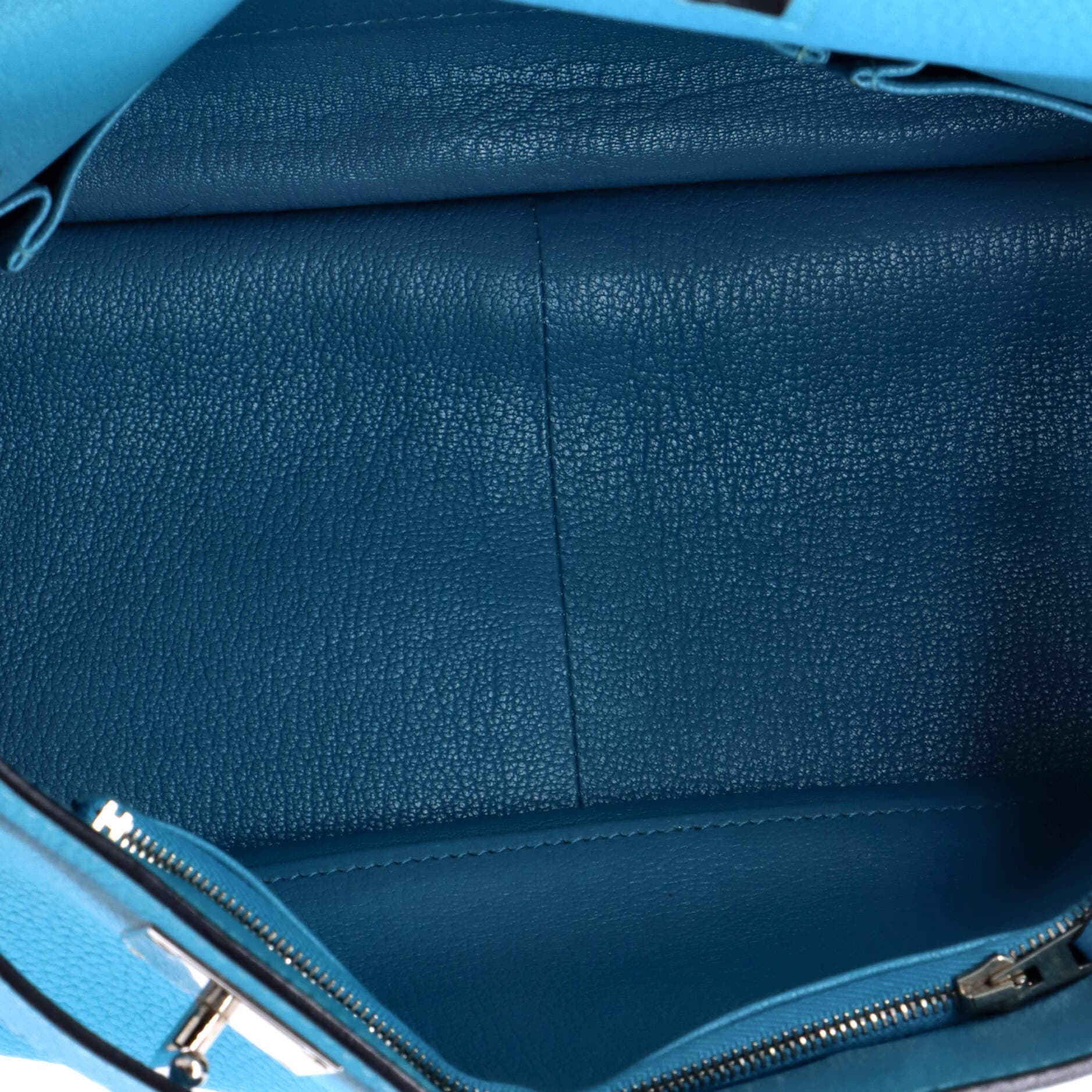 Pre-Owned Hermes Jypsiere Bag Clemence 31, Alternate, color, Turquoise