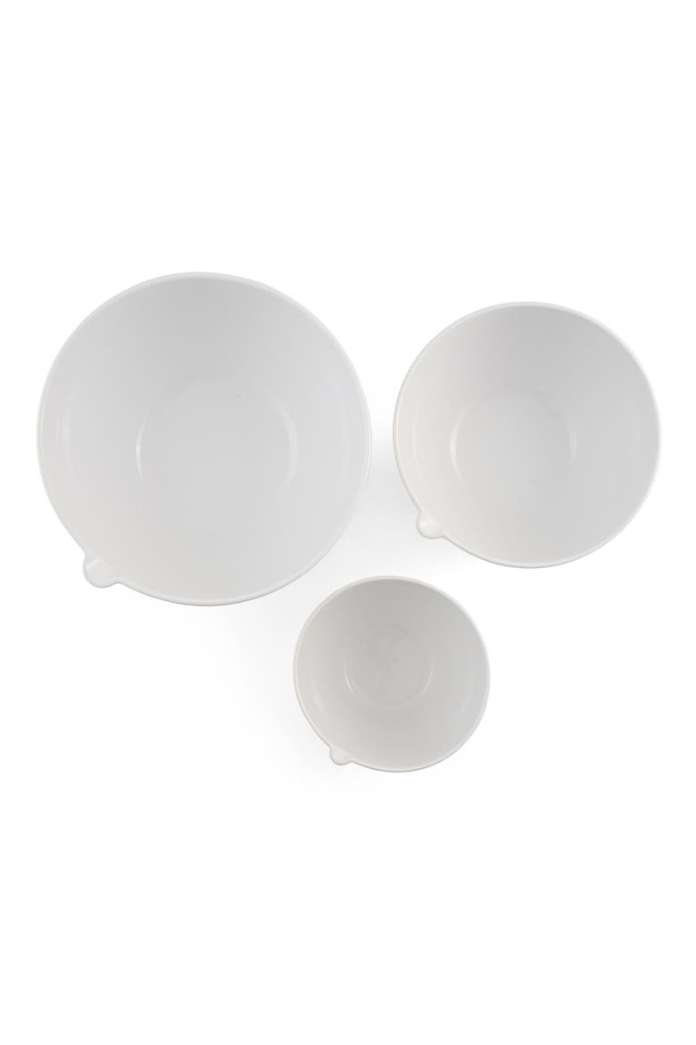 Duets Set of 3 Nesting Mixing Bowls, Alternate, color, WHITE